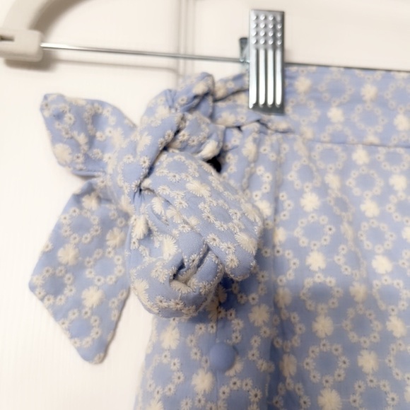 PAC sun Mink Pink Blue Floral Shorts with Bow Detail - Picture 3 of 8